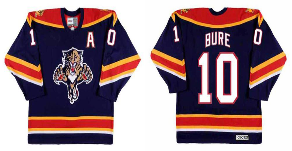 2019 Men Florida Panthers 10 Bure blue CCM NHL jerseys